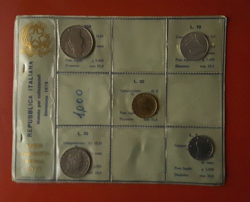 Serie valori 1975 100 - 100, lire