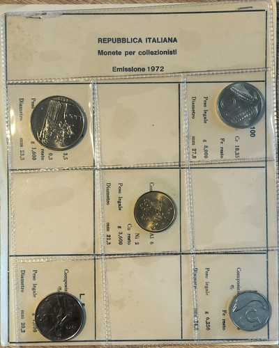Serie lire 1972 - 1972, repubblica