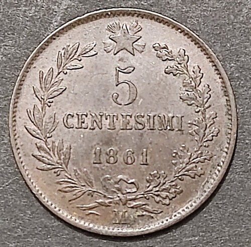 Centesimi lire valore 1861 - 5,
